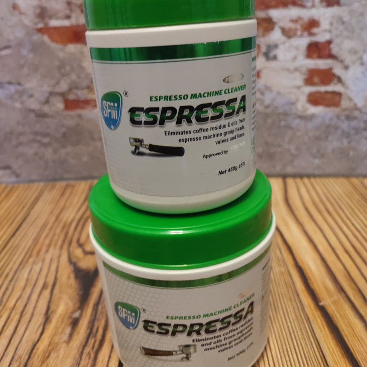پودر شستشوی دستگاه اسپرسوساز SPM – بسته ۴۵۰ گرمی و 900 گرمی مخصوص بکواش پرتافیلتر، مناسب برای تمیزکاری هدگروپ و لولههای داخلی دستگاه اسپرسو