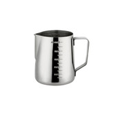 پیچر ایتیل 350 سیسی از جنس استیل ضدزنگ با دسته ارگونومیک و ظرفیت مناسب برای تهیه فوم شیر نرم و کرمی و سرو نوشیدنیهای قهوهای مانند لاته و کاپوچینو.