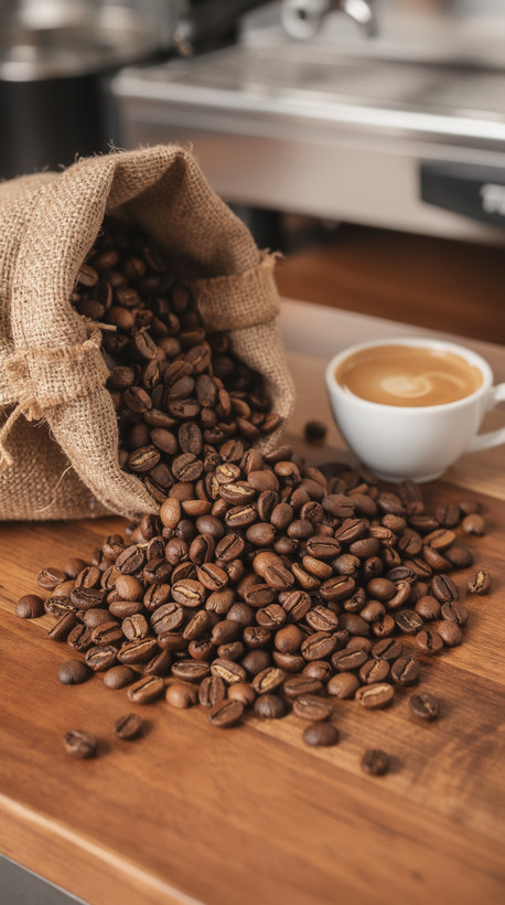 قهوه ترکیبی ۷۰٪ عربیکا ۳۰٪ روبوستا ویژه باریستا – بستهبندی حرفهای پابلوکافی با طعم شکلاتی و کرمای بالا